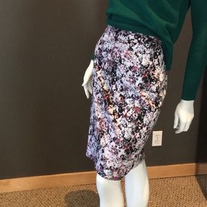 Floral print high waist pencil skirt